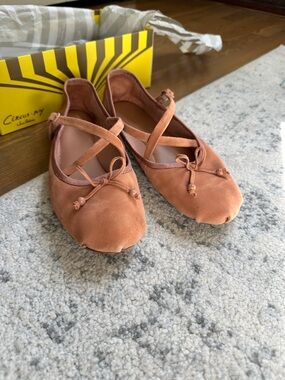 Circus by Sam Edelman Terracotta Suede Crisscross Ballet Flats